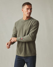 men's vintage crew long sleeve tee